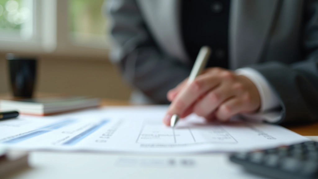 Person arbeitet an Finanzplanung am Schreibtisch